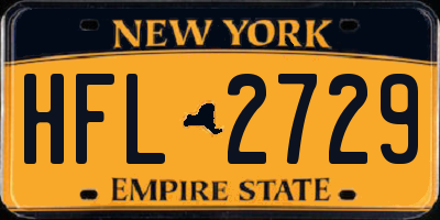 NY license plate HFL2729