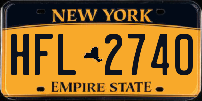 NY license plate HFL2740