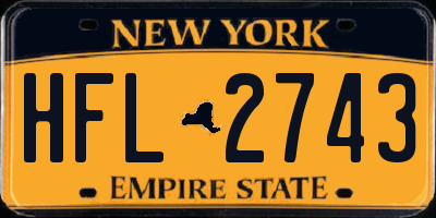 NY license plate HFL2743