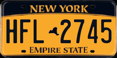 NY license plate HFL2745