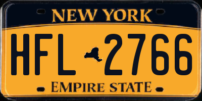 NY license plate HFL2766