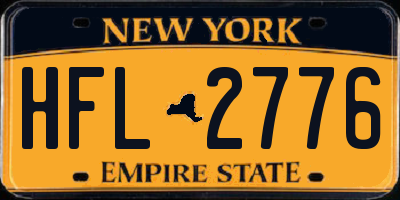 NY license plate HFL2776