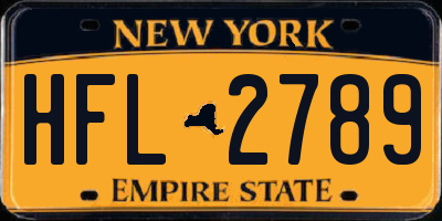 NY license plate HFL2789