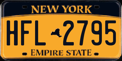 NY license plate HFL2795