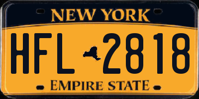 NY license plate HFL2818