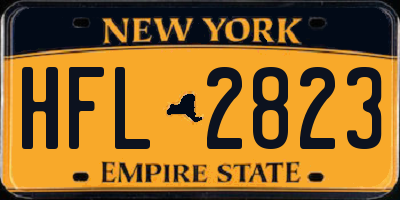 NY license plate HFL2823