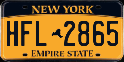 NY license plate HFL2865