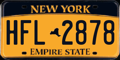 NY license plate HFL2878