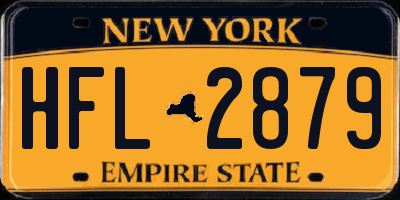 NY license plate HFL2879