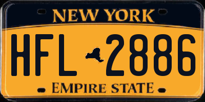 NY license plate HFL2886