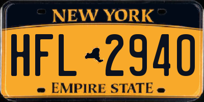 NY license plate HFL2940