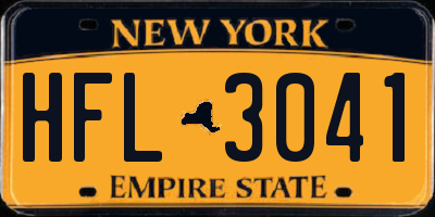 NY license plate HFL3041