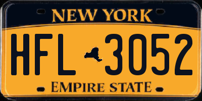 NY license plate HFL3052