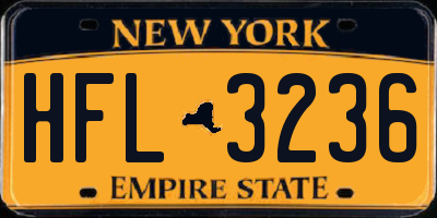 NY license plate HFL3236