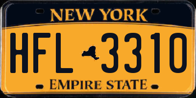 NY license plate HFL3310