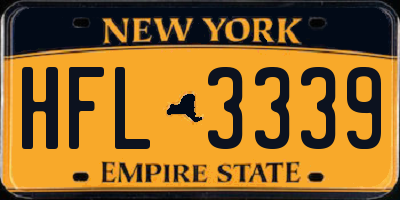 NY license plate HFL3339