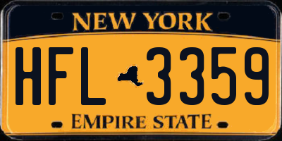 NY license plate HFL3359