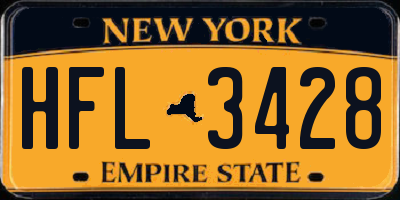 NY license plate HFL3428