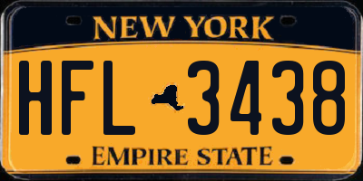 NY license plate HFL3438