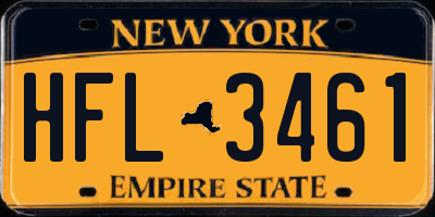 NY license plate HFL3461