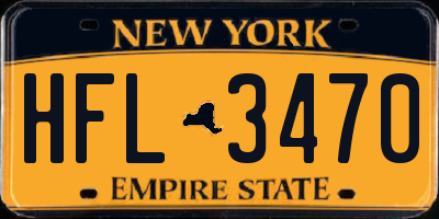 NY license plate HFL3470