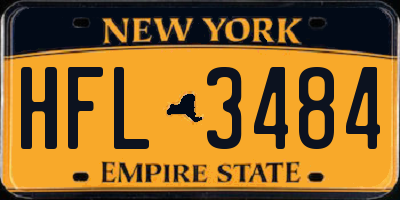 NY license plate HFL3484