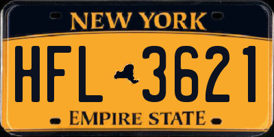 NY license plate HFL3621