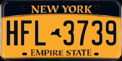NY license plate HFL3739