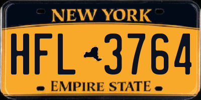 NY license plate HFL3764