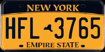 NY license plate HFL3765
