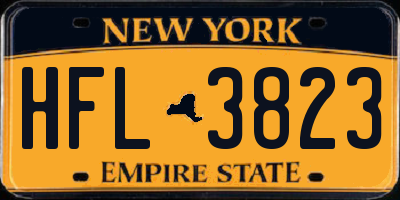 NY license plate HFL3823
