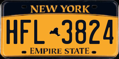 NY license plate HFL3824