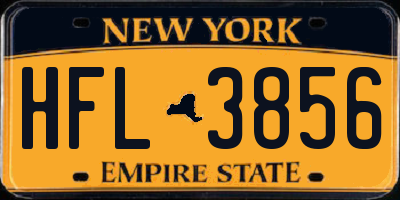 NY license plate HFL3856