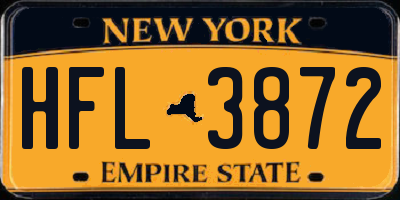 NY license plate HFL3872