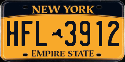 NY license plate HFL3912