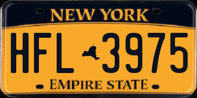 NY license plate HFL3975