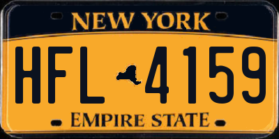 NY license plate HFL4159