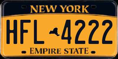 NY license plate HFL4222