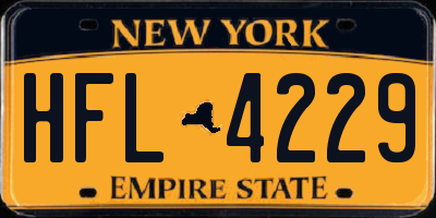 NY license plate HFL4229