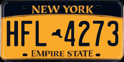 NY license plate HFL4273