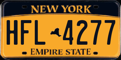 NY license plate HFL4277