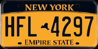 NY license plate HFL4297