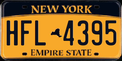 NY license plate HFL4395