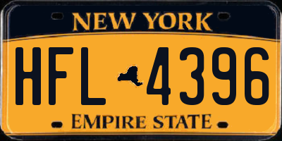 NY license plate HFL4396