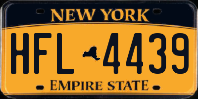 NY license plate HFL4439
