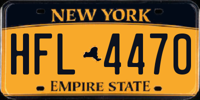 NY license plate HFL4470