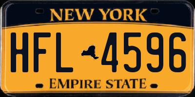 NY license plate HFL4596
