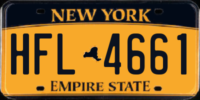NY license plate HFL4661