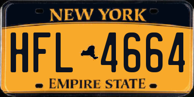 NY license plate HFL4664