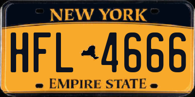 NY license plate HFL4666